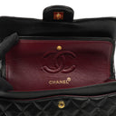 Chanel Classic Small Double Flap Bag In Black Quilted Lambskin And 24K Gold-Plated Hardware