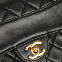 Chanel Classic Flap Bag Black Lambskin 24k Gold-Plated Hardware