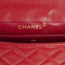 Chanel Classic Small Flap Bag Red Lambskin 24k Gold-Plated Hardware