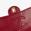Chanel Classic Small Flap Bag Red Lambskin 24k Gold-Plated Hardware