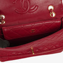 Chanel Classic Small Flap Bag Red Lambskin 24k Gold-Plated Hardware