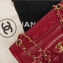 Chanel Classic Small Flap Bag Red Lambskin 24k Gold-Plated Hardware