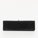 Chanel Classic Square Black Quilted Lambskin Double Flap Bag With 24K Gold-Plated Hardware, 1986-1988