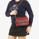 Chanel Classic Diagonal Quilted Lambskin Single Flap Bag With 24K Gold-Plated Hardware