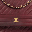 Chanel Classic Diagonal Quilted Lambskin Single Flap Bag With 24K Gold-Plated Hardware