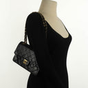 Chanel Classic Vintage Black Quilted Lambskin Small Double Flap Bag With 24K Gold-Plated Hardware