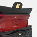 Chanel Classic Vintage Black Quilted Lambskin Small Double Flap Bag With 24K Gold-Plated Hardware