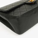 Chanel Medium Classic Vintage Double Flap Bag Black Quilted Lambskin 24K Gold-Plated Hardware