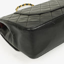 Chanel Medium Classic Vintage Double Flap Bag Black Quilted Lambskin 24K Gold-Plated Hardware