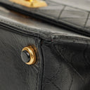 Chanel Classic Vintage Medium Black Quilted Lambskin Trapeze Bag, 1989-1991