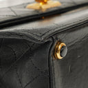 Chanel Classic Vintage Medium Black Quilted Lambskin Trapeze Bag, 1989-1991