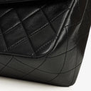 Chanel Classic Vintage Single Flap Bag Black Quilted Lambskin 24K Gold-Plated Hardware