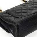 Chanel Classic Vintage Small Double Flap Bag In Navy Quilted Lambskin And 24K Gold-Plated Hardware
