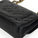 Chanel Classic Vintage Small Double Flap Bag In Navy Quilted Lambskin And 24K Gold-Plated Hardware