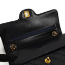 Chanel Classic Vintage Small Double Flap Bag In Navy Quilted Lambskin And 24K Gold-Plated Hardware