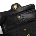 Chanel Classic Vintage Small Double Flap Bag In Navy Quilted Lambskin And 24K Gold-Plated Hardware