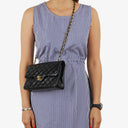 Chanel Classic Vintage Small Double Flap Bag In Navy Quilted Lambskin And 24K Gold-Plated Hardware