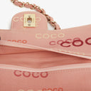 Chanel COCO Print Medium Classic Double Flap Flap Bag 24K Gold-Plated Hardware