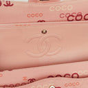 Chanel COCO Print Medium Classic Double Flap Flap Bag 24K Gold-Plated Hardware