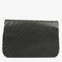 Chanel Diagonal Medium Classic Black Quilted Lambskin Single Flap Bag With 24K Gold-Plated Hardware
