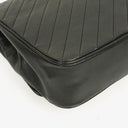 Chanel Diagonal Medium Classic Black Quilted Lambskin Single Flap Bag With 24K Gold-Plated Hardware