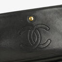 Chanel Diagonal Medium Classic Black Quilted Lambskin Single Flap Bag With 24K Gold-Plated Hardware