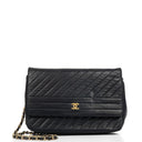 Chanel Diagonal Medium Classic Navy Quilted Lambskin Single Flap Bag With 24K Gold-Plated Hardware