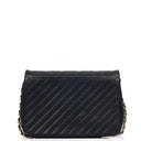 Chanel Diagonal Medium Classic Navy Quilted Lambskin Single Flap Bag With 24K Gold-Plated Hardware
