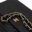 Chanel Diagonal Medium Classic Navy Quilted Lambskin Single Flap Bag With 24K Gold-Plated Hardware