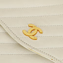 Chanel Diagonal Quilted Lambskin Leather Small Classic Single Flap Bag With 24K Gold-Plated Hardware