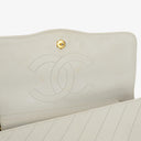 Chanel Diagonal Quilted Lambskin Leather Small Classic Single Flap Bag With 24K Gold-Plated Hardware