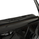 Chanel Diamond Stitch Black Quilted Patent Leather Shoulder Bag
