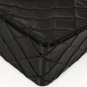 Chanel Diamond Stitch Black Quilted Patent Leather Shoulder Bag