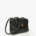 Chanel Diana Black Vertical Quilted Lambskin Single Flap Bag With 24K Gold-Plated Hardware