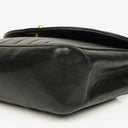 Chanel Diana Black Vertical Quilted Lambskin Single Flap Bag With 24K Gold-Plated Hardware