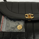 Chanel Diana Black Vertical Quilted Lambskin Single Flap Bag With 24K Gold-Plated Hardware
