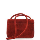Chanel Diana Vertical Quilted Single Flap Bag Wine Red Suede 24K Gold-Plated Hardware