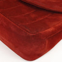 Chanel Diana Vertical Quilted Single Flap Bag Wine Red Suede 24K Gold-Plated Hardware