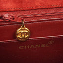 Chanel Diana Vertical Quilted Single Flap Bag Wine Red Suede 24K Gold-Plated Hardware