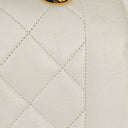 Chanel Diana White Quilted Lambskin Vintage Medium Flap Bag With 24K Gold-Plated Hardware