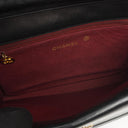 Chanel Double Flap Black Lambskin Half Moon With 24K Gold-Plated Hardware