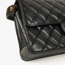 Chanel Double-Sided Flap Bag Black Lambskin 24k Gold-Plated Hardware
