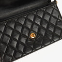 Chanel Double-Sided Flap Bag Black Lambskin 24k Gold-Plated Hardware
