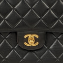 Chanel Double-Sided Flap Bag Black Lambskin 24k Gold-Plated Hardware