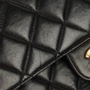Chanel Double-Sided Flap Bag Black Lambskin 24k Gold-Plated Hardware