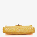Chanel East West Crinkled Patent Leather Flap Bag