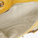 Chanel East West Crinkled Patent Leather Flap Bag