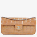 Chanel East West Patent Leather Chocolate Bar Flap Bag