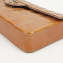 Chanel East West Patent Leather Chocolate Bar Flap Bag