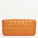 Chanel East West Patent Leather Chocolate Bar Flap Bag